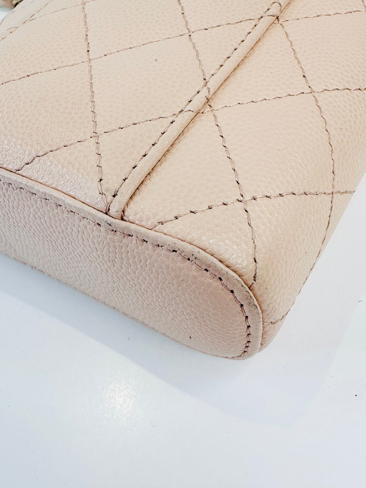 Quilted Caviar Leather Vertical Vanity Case