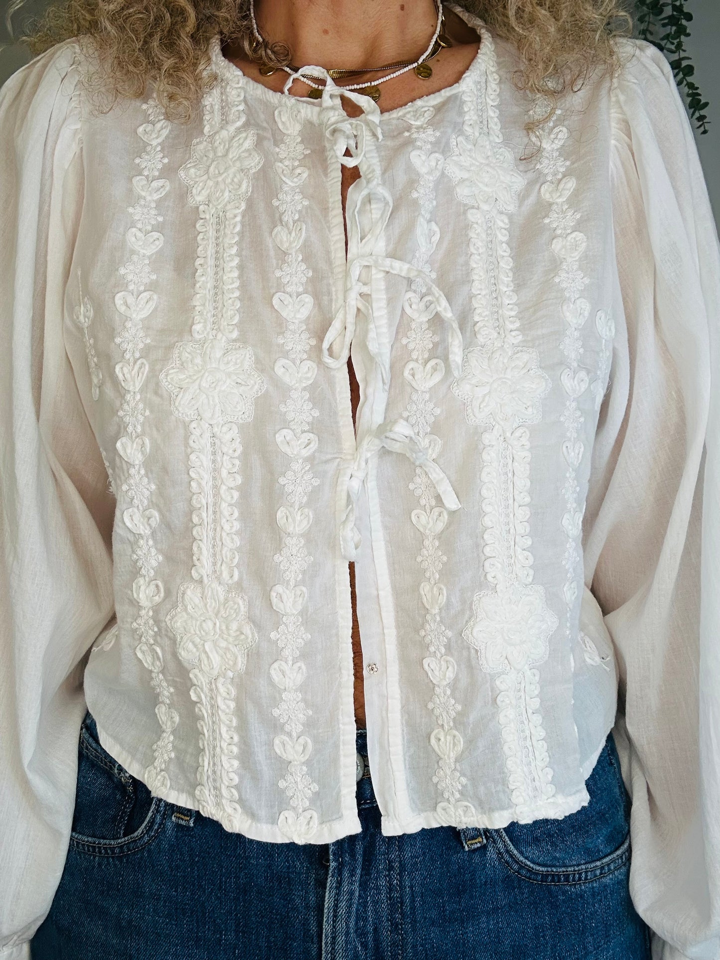 Embroidered Cotton Shirt - Size M