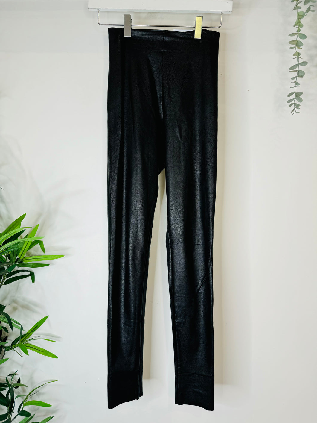 Faux Leather Leggings - Size M