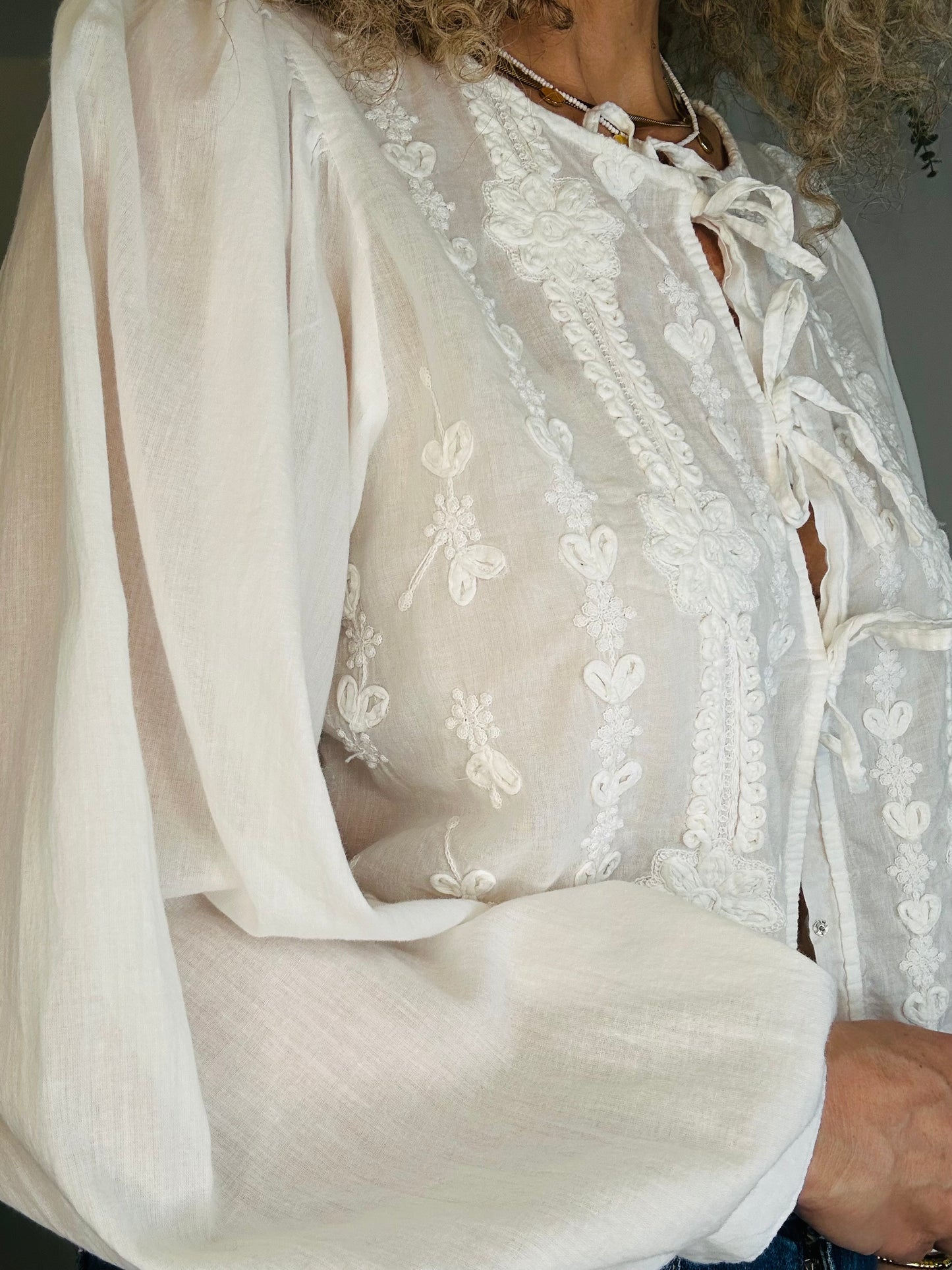 Embroidered Cotton Shirt - Size M