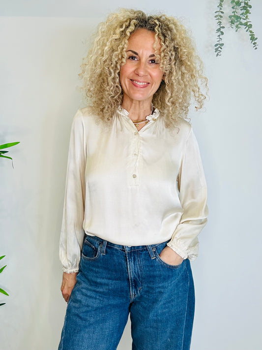 Frill Neck Blouse - Size 38