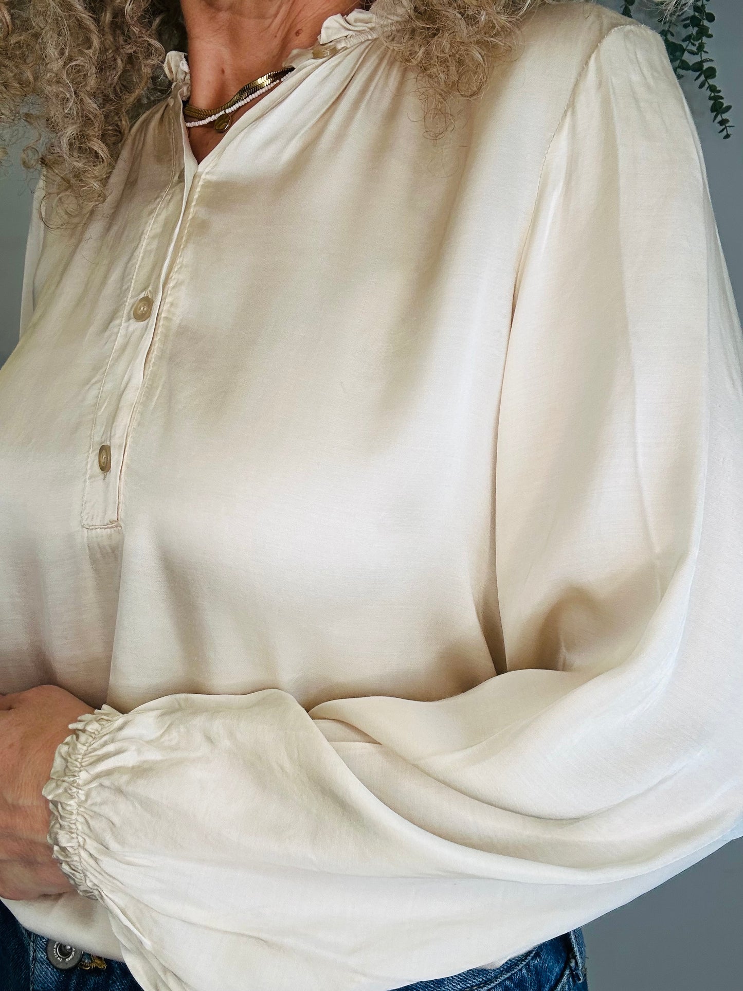 Frill Neck Blouse - Size 38