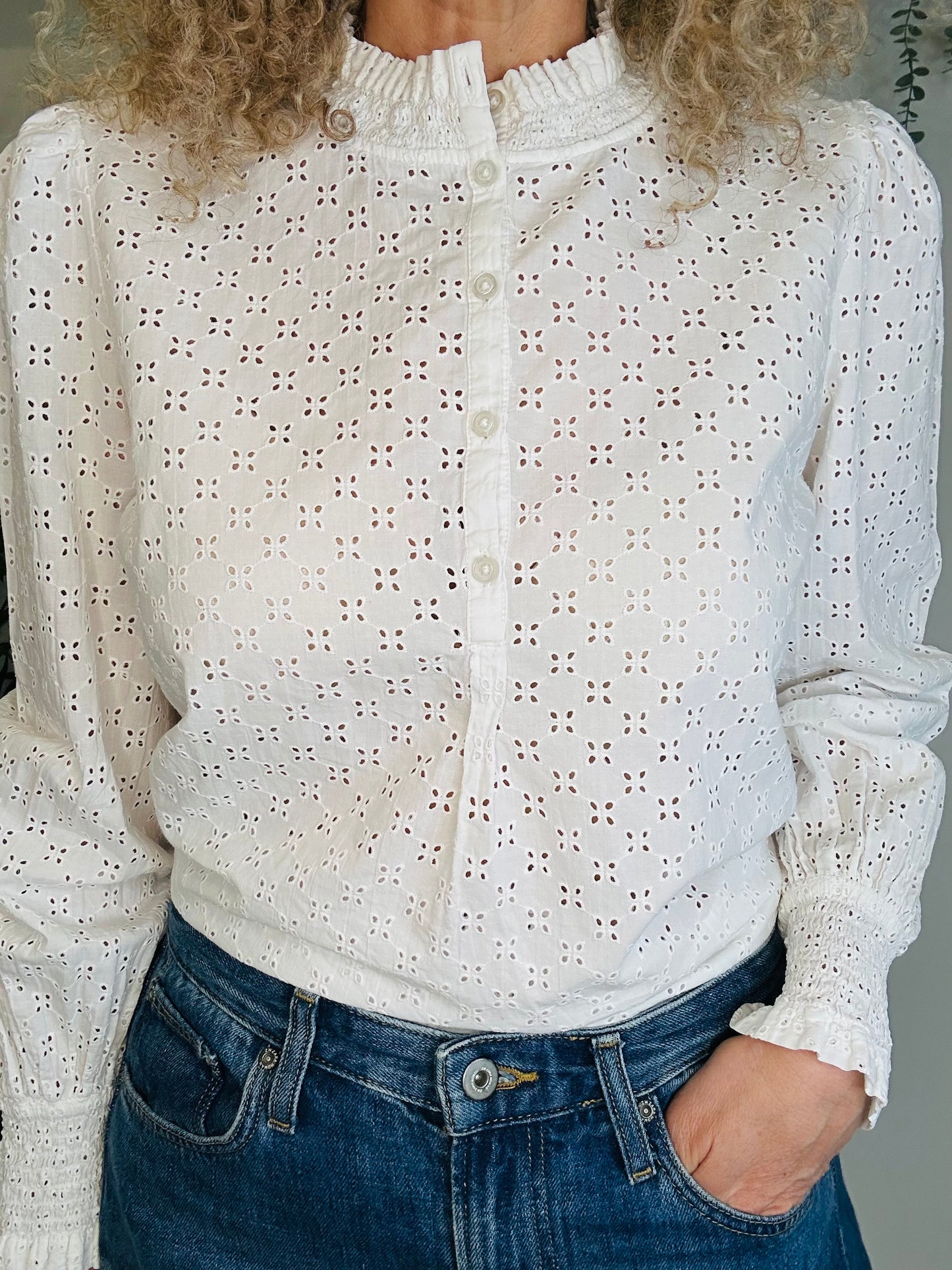 Broderie Blouse - Size 14