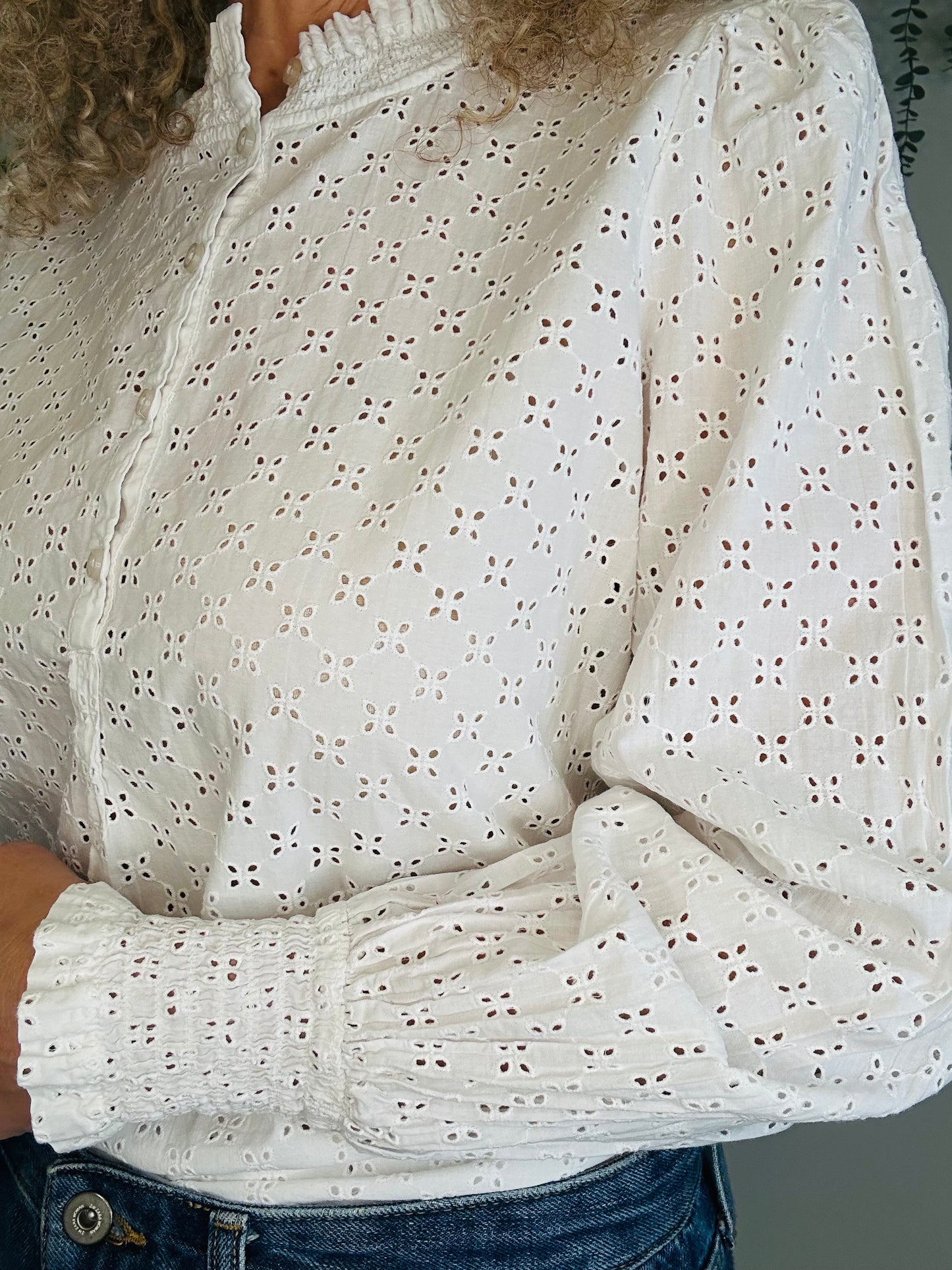 Broderie Blouse - Size 14