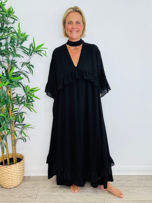 Frill Maxi Dress - Size 36