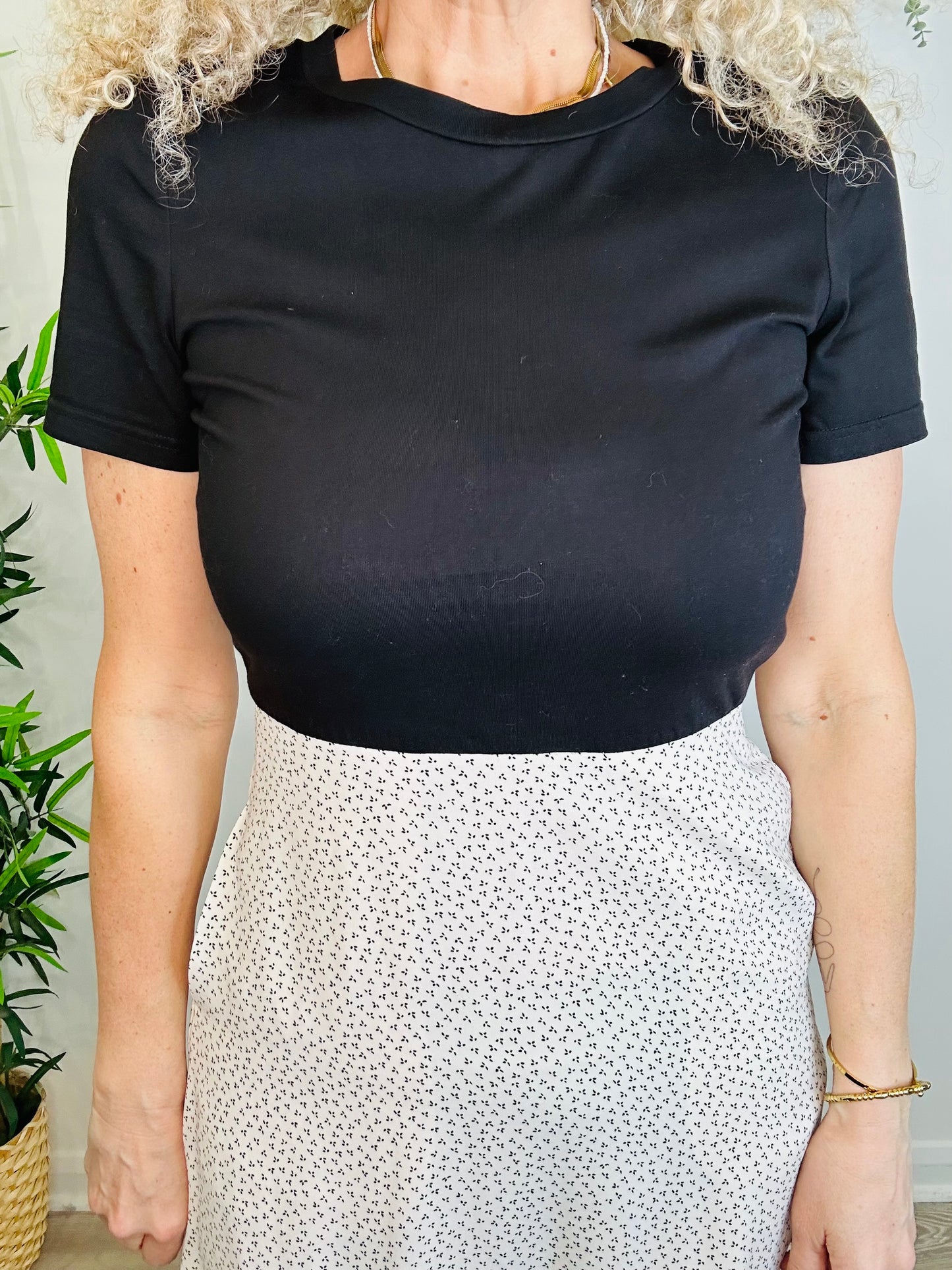 Patterned Midi Dress - Size 8