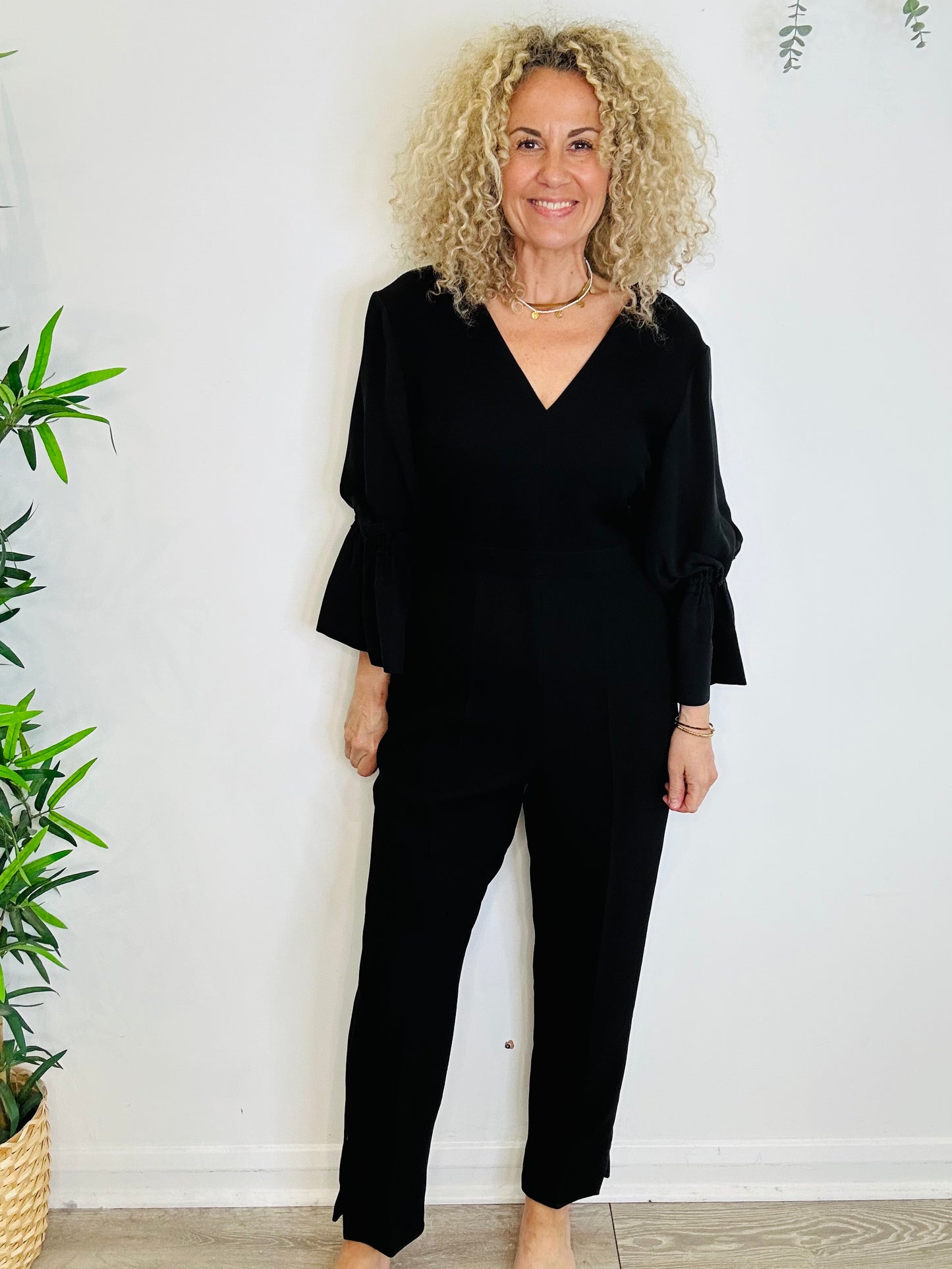 Statement Sleeve Jumpsuit - Size 14