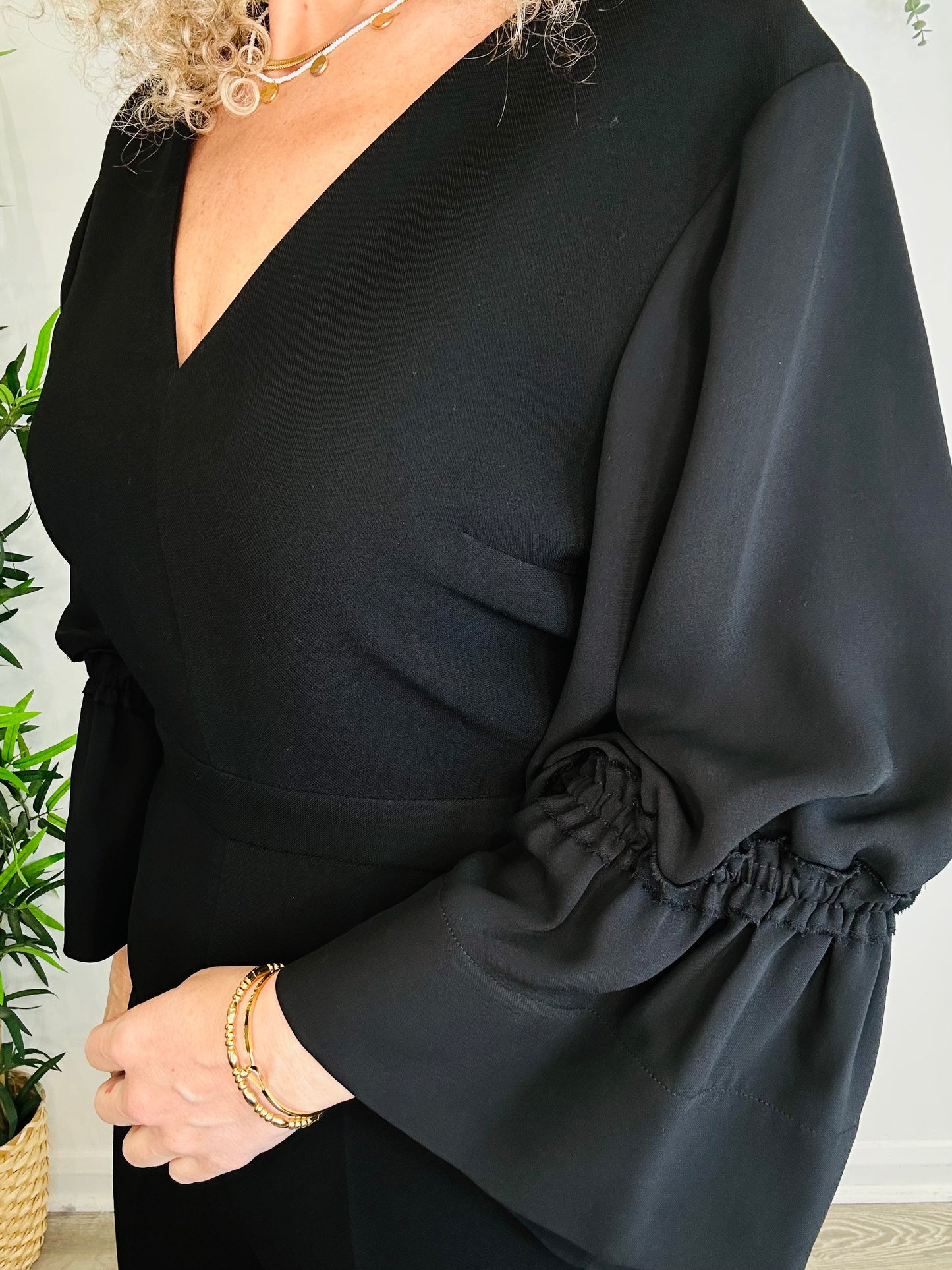 Statement Sleeve Jumpsuit - Size 14