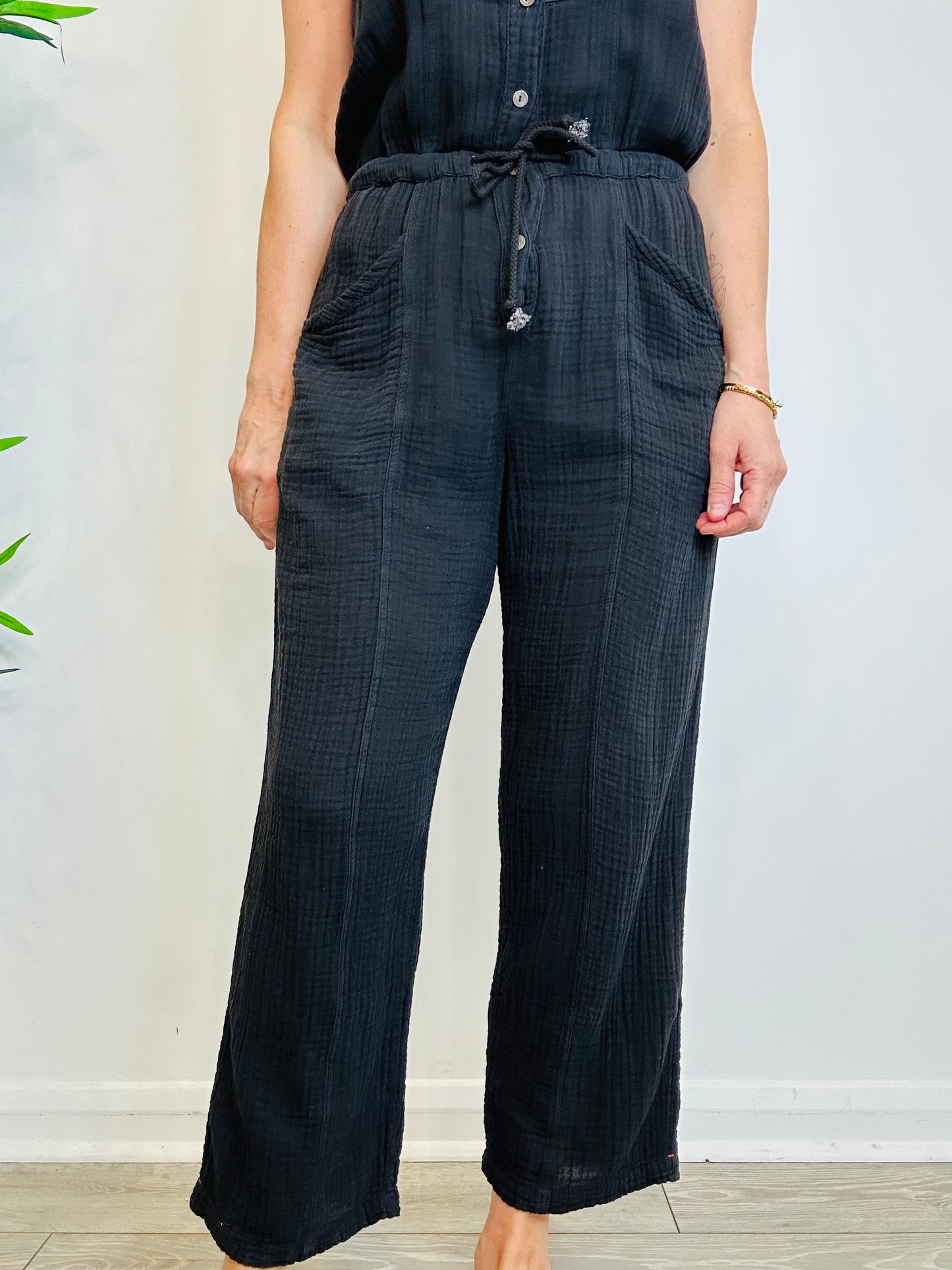 Cheesecloth Jumpsuit - Size L