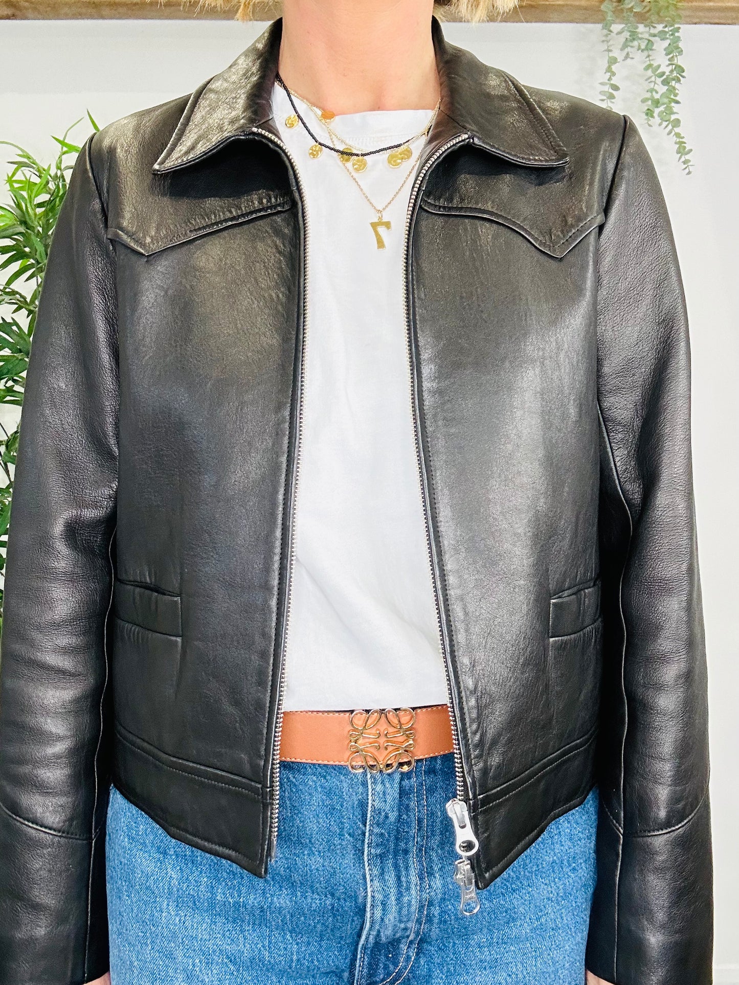 Leather Jacket - Size 12