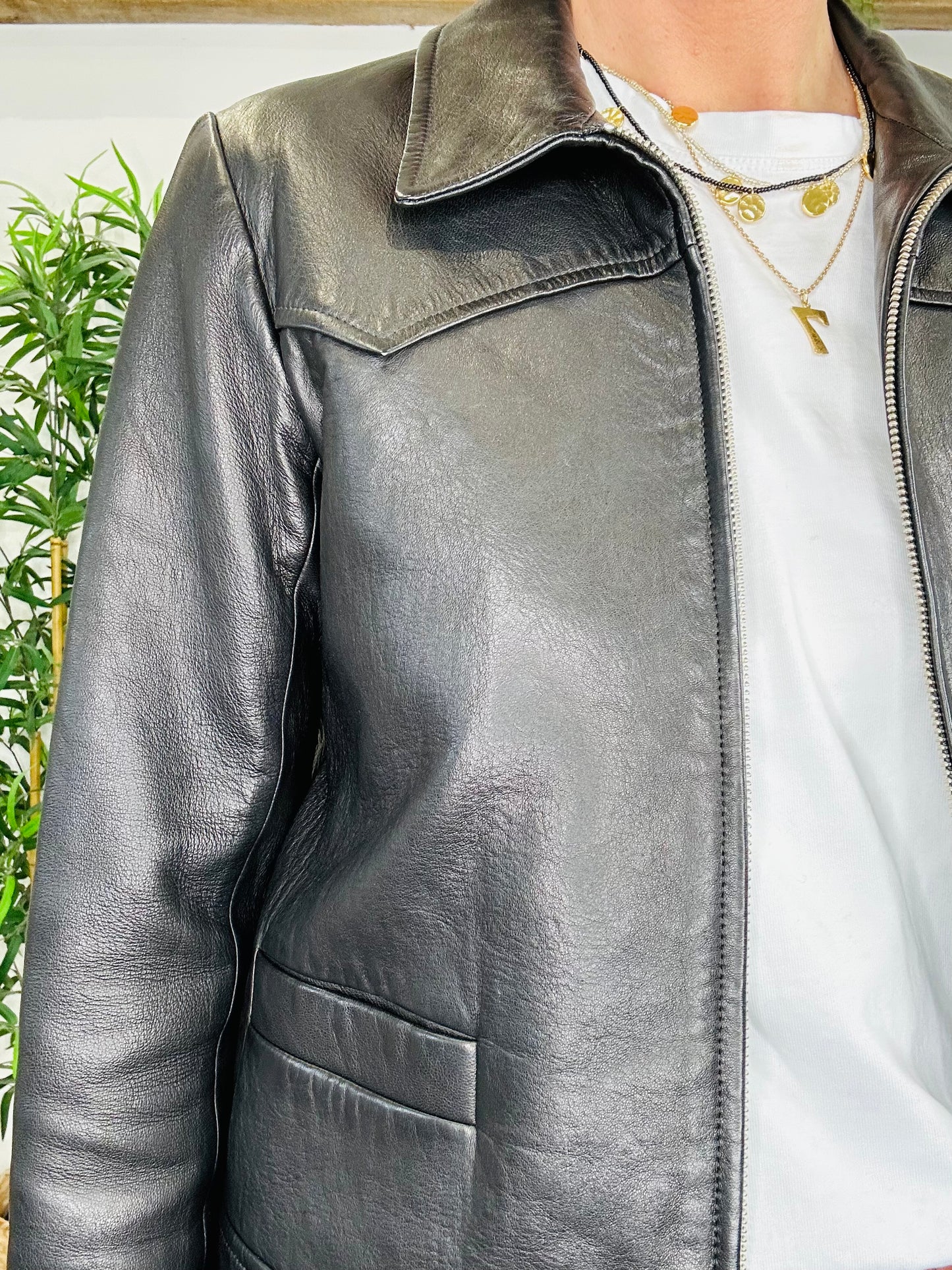 Leather Jacket - Size 12