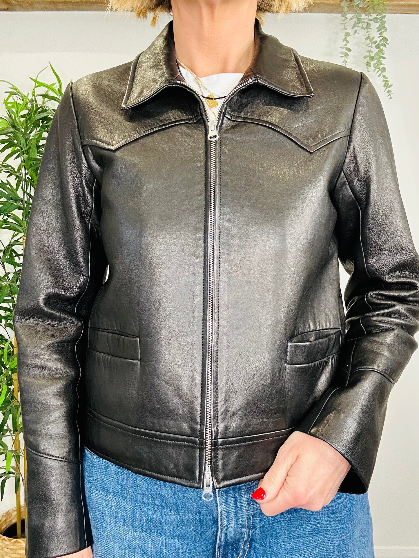 Leather Jacket - Size 12