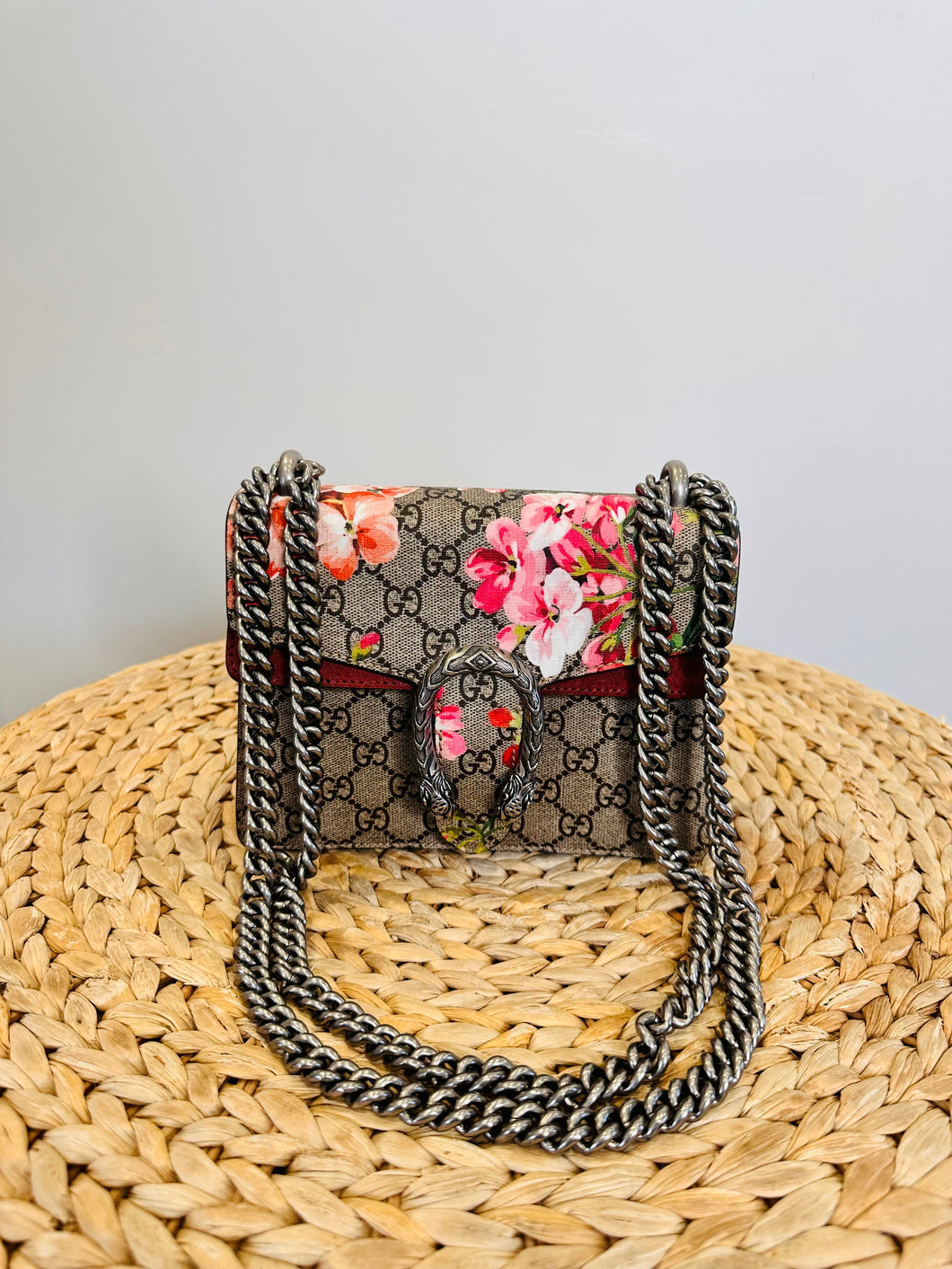 GG Blooms Dionysus Mini Chain Bag