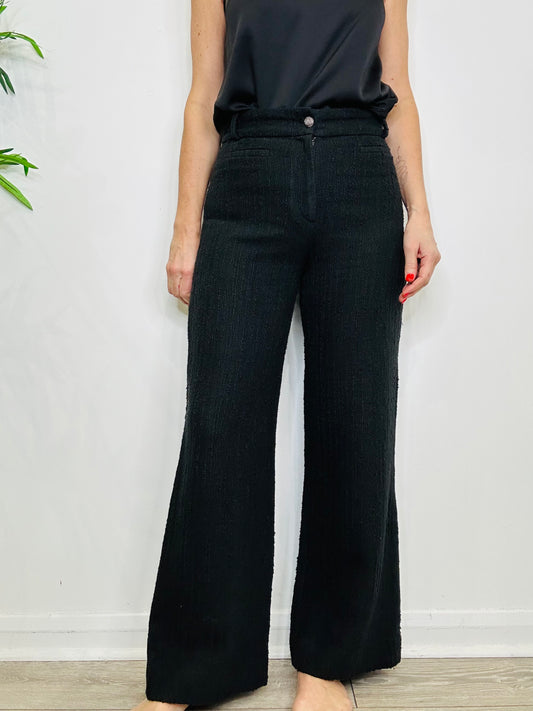 Boucle Cotton Trousers - Size 10