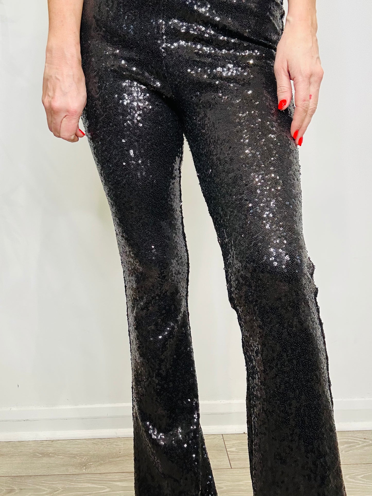 Sequin Flared Trousers - Size L