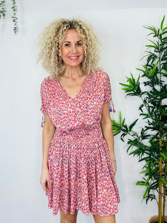 Floral Short Dress - Size M