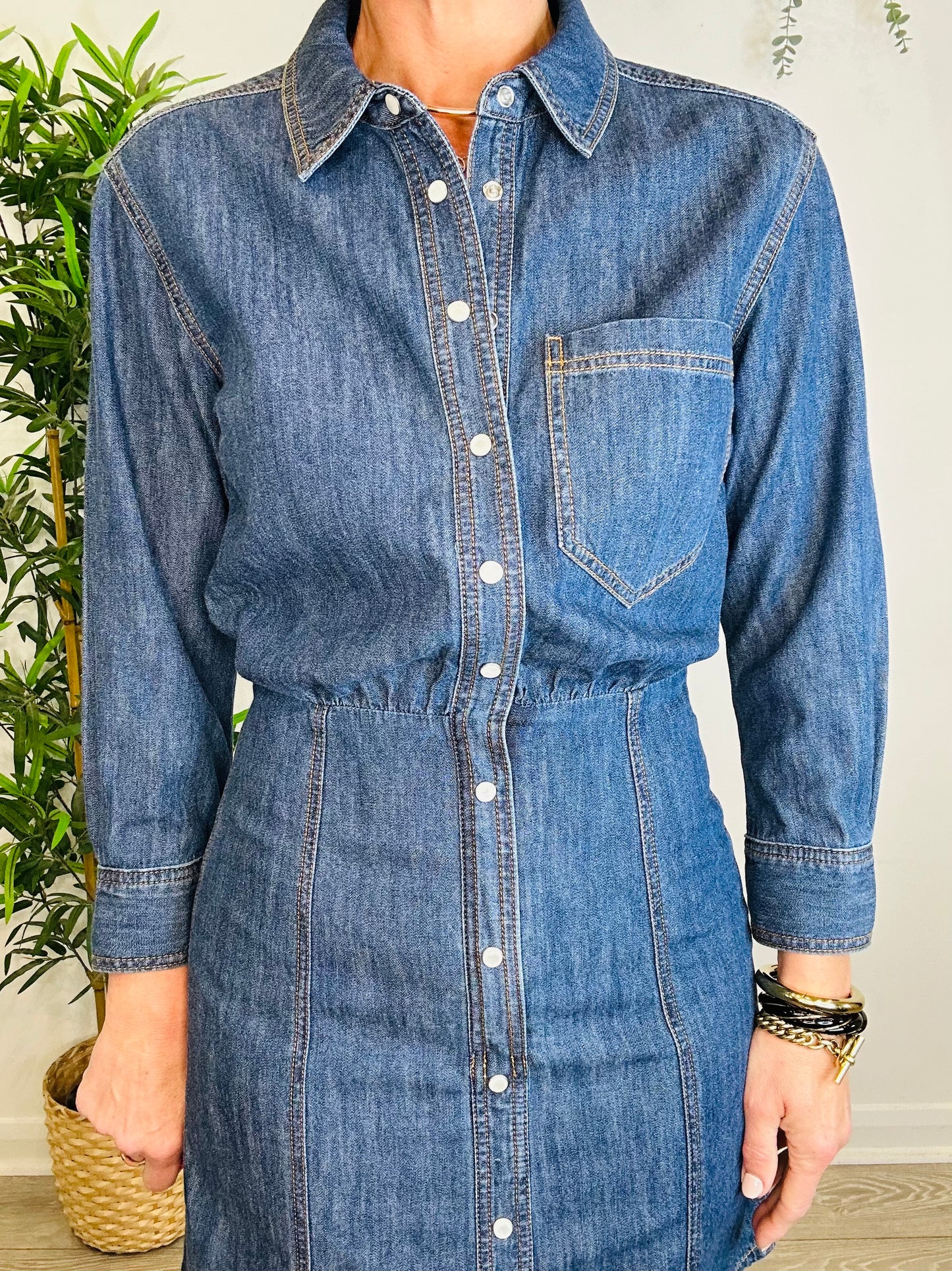 Short Denim Dress - Size 8
