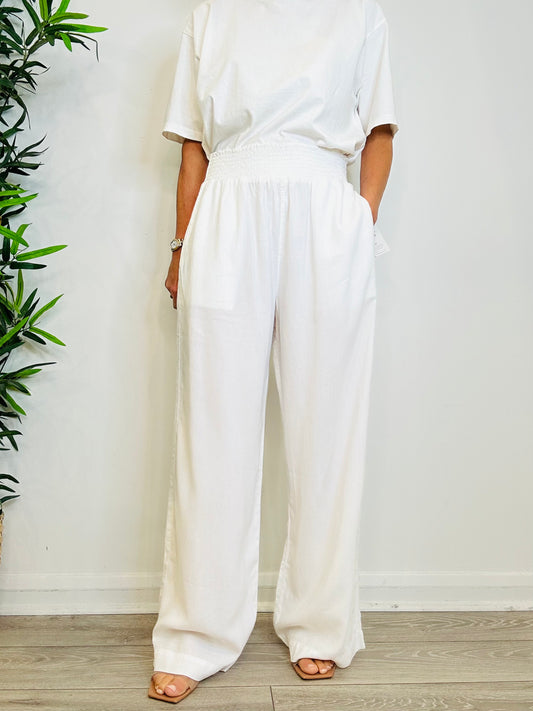 Wide Leg Trousers - Size L