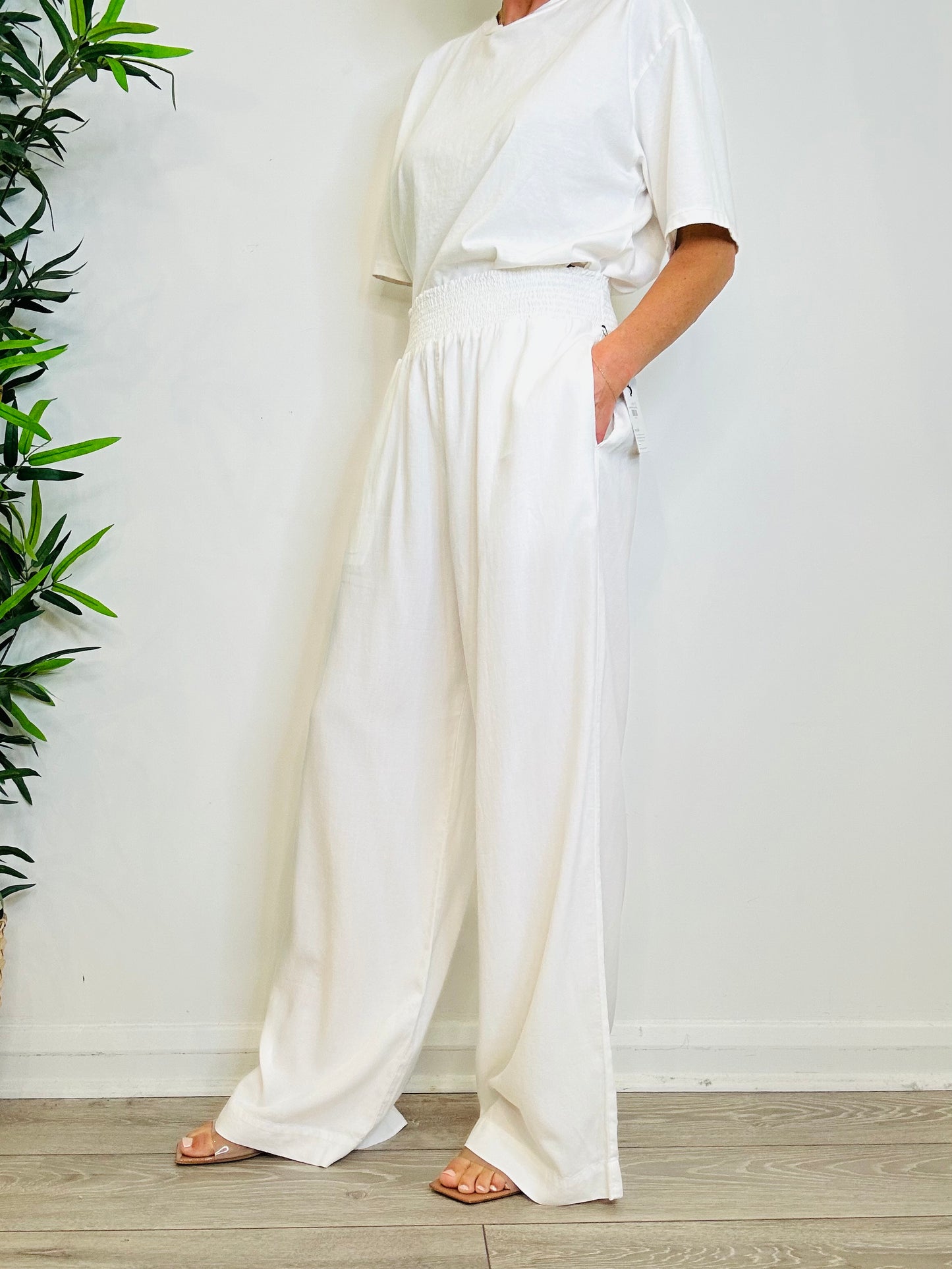 Wide Leg Trousers - Size L
