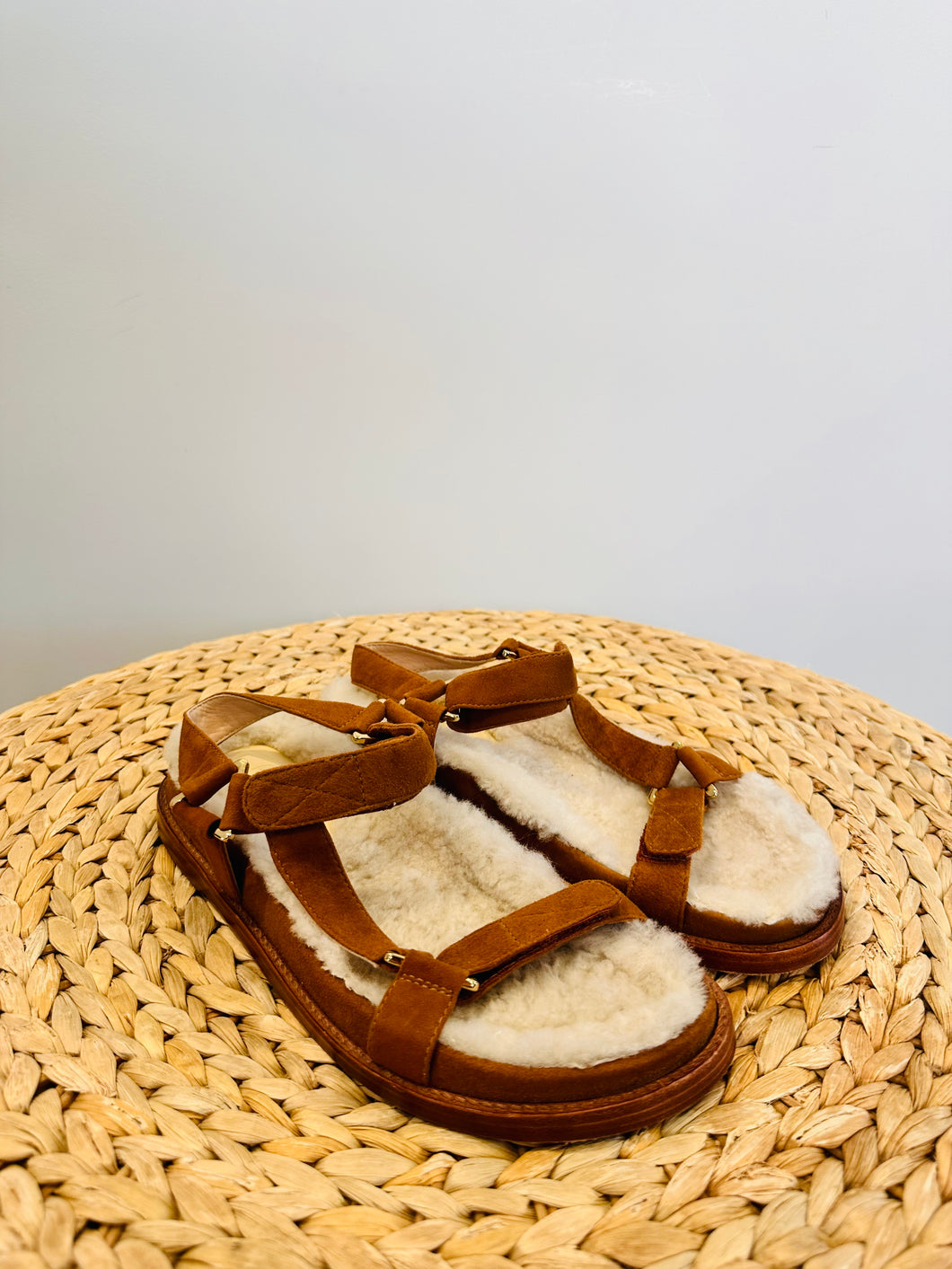 Shearling Sandals - Size 38.5