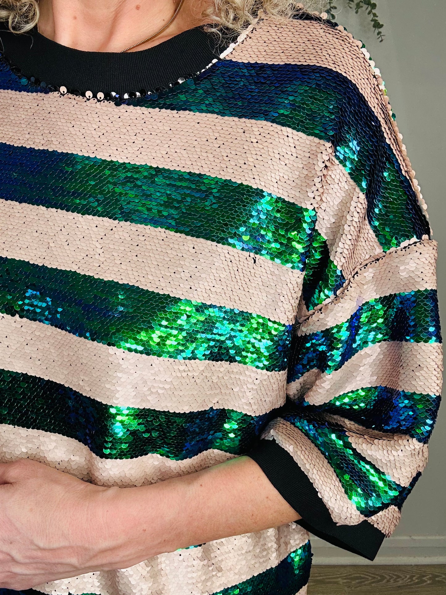 Sequin Stripe Dress - Size 1