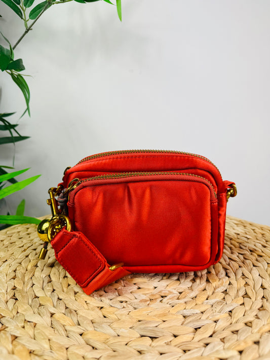 Satin Crossbody Camera Bag