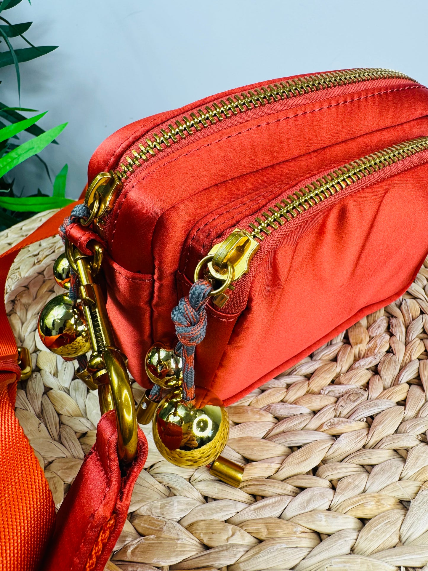 Satin Crossbody Camera Bag