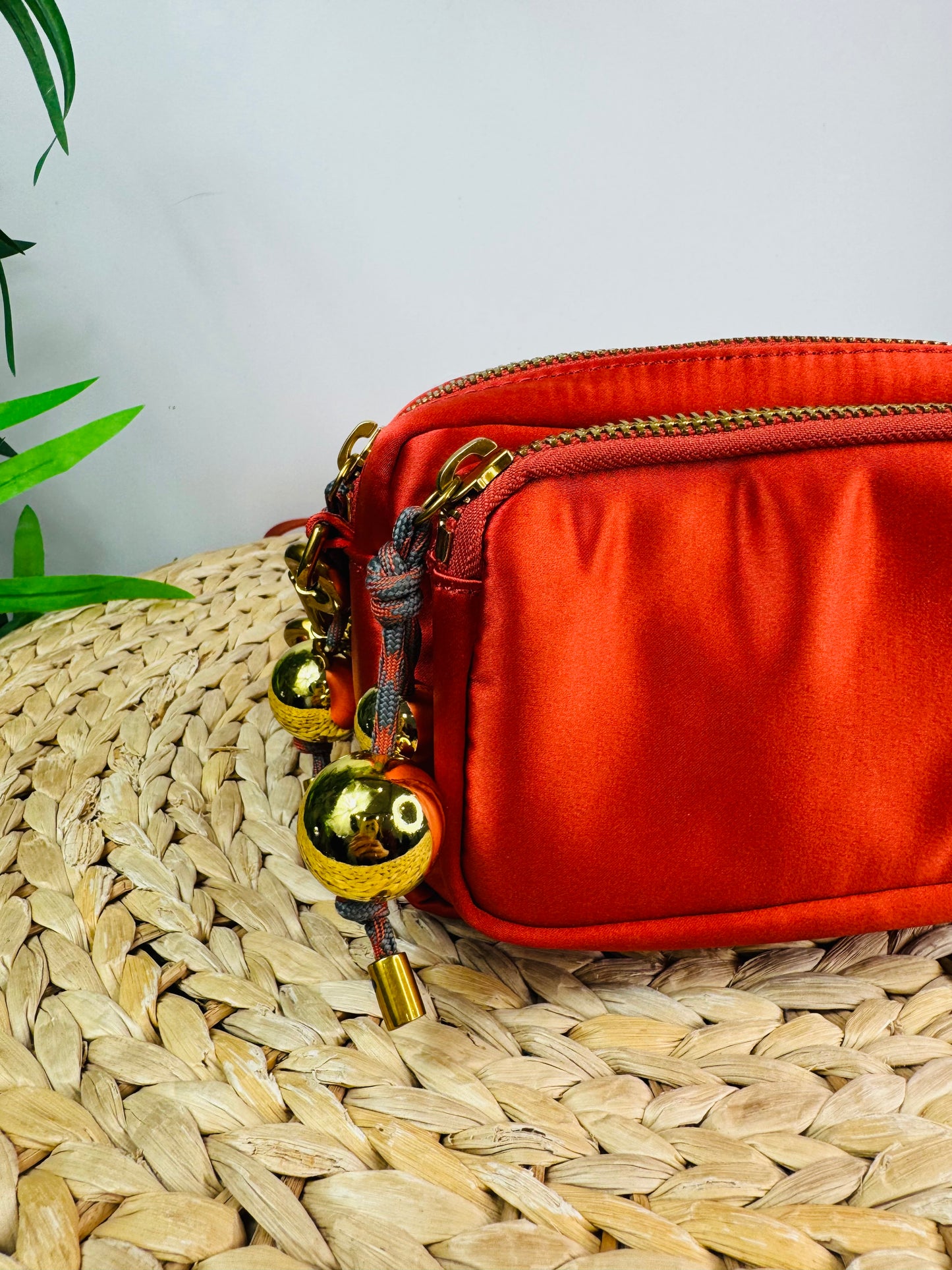 Satin Crossbody Camera Bag