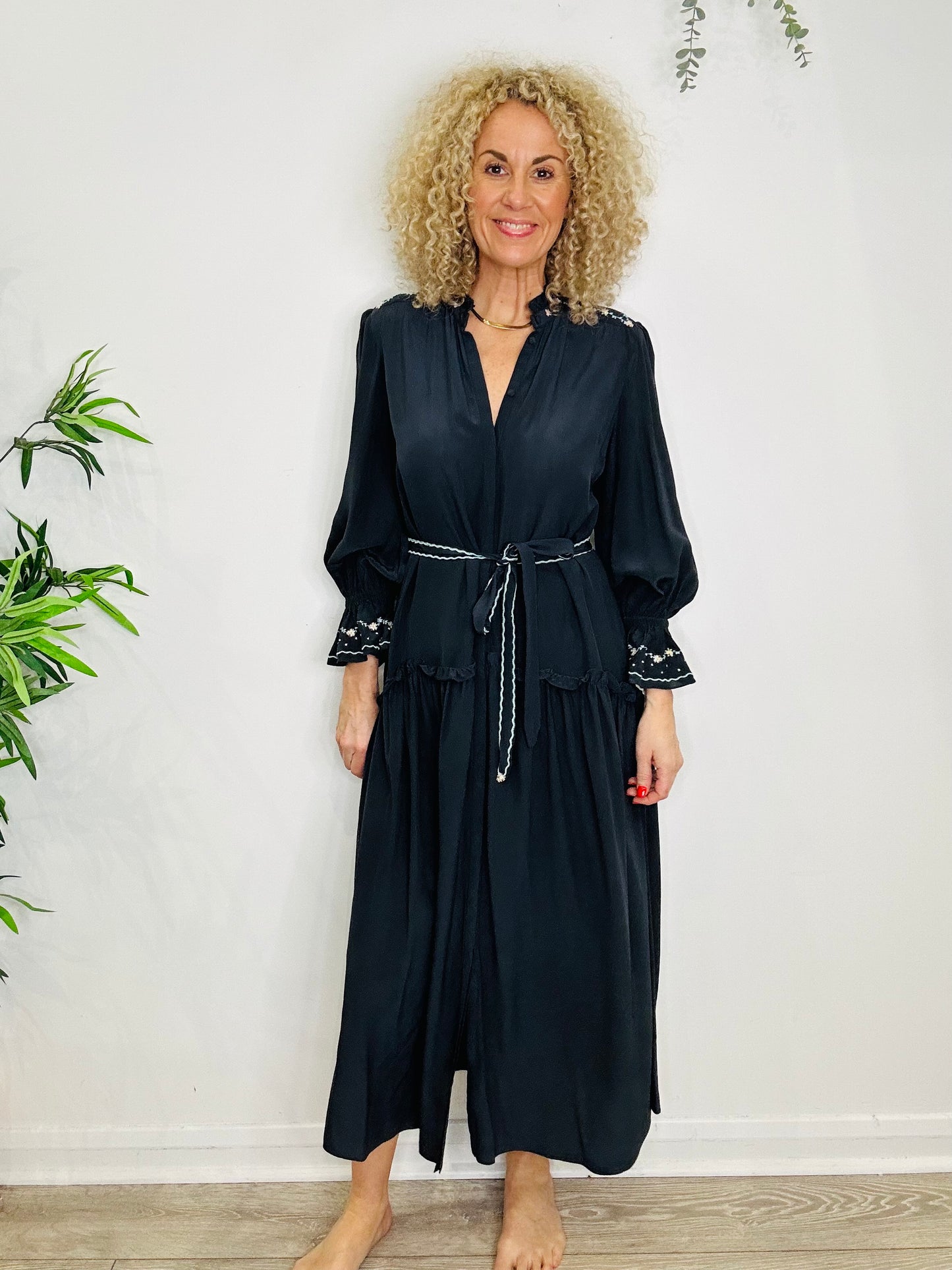 Silk Maxi Dress - Size 10