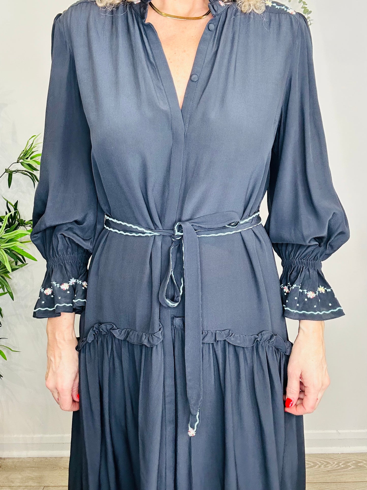 Silk Maxi Dress - Size 10