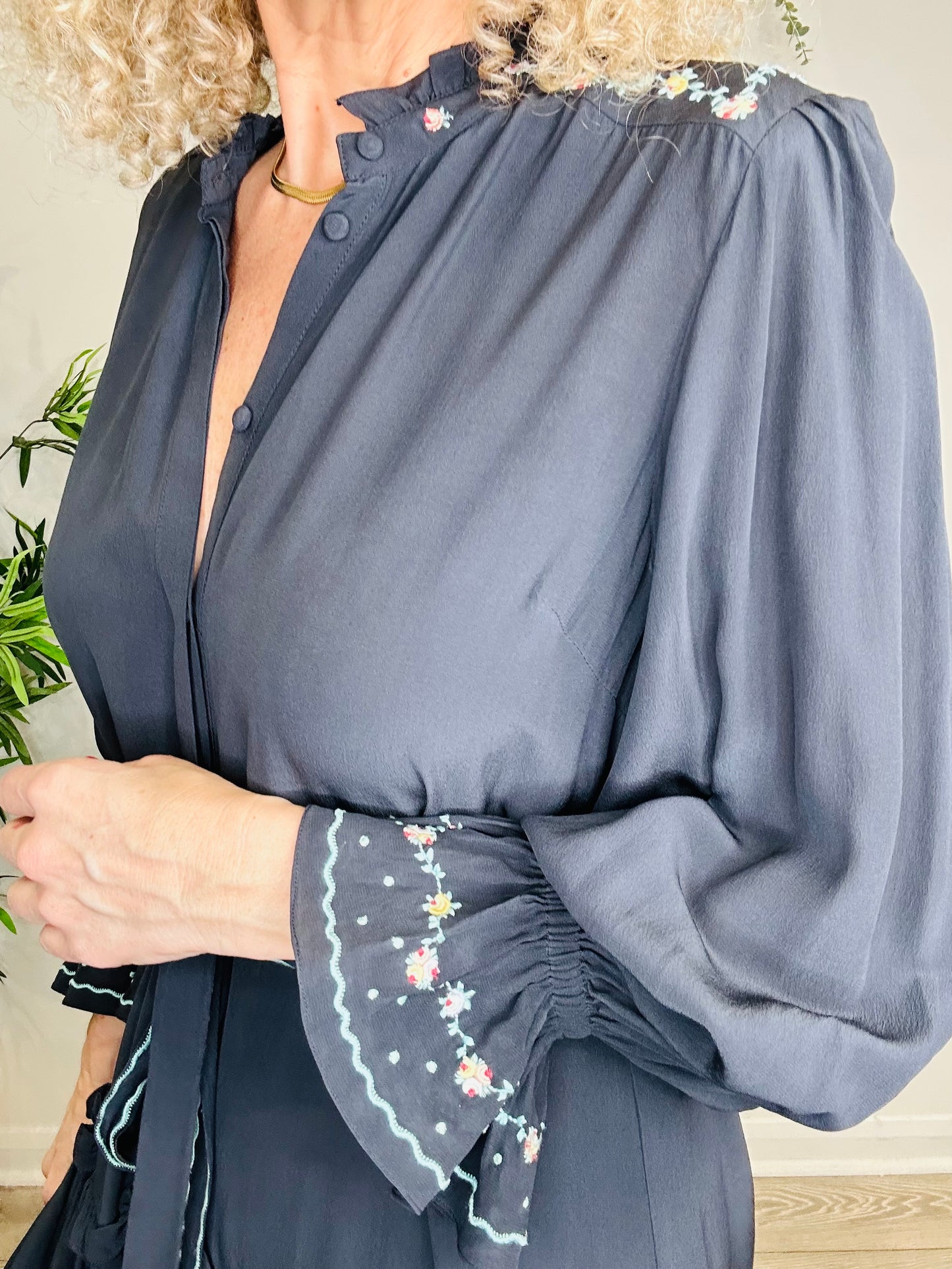 Silk Maxi Dress - Size 10