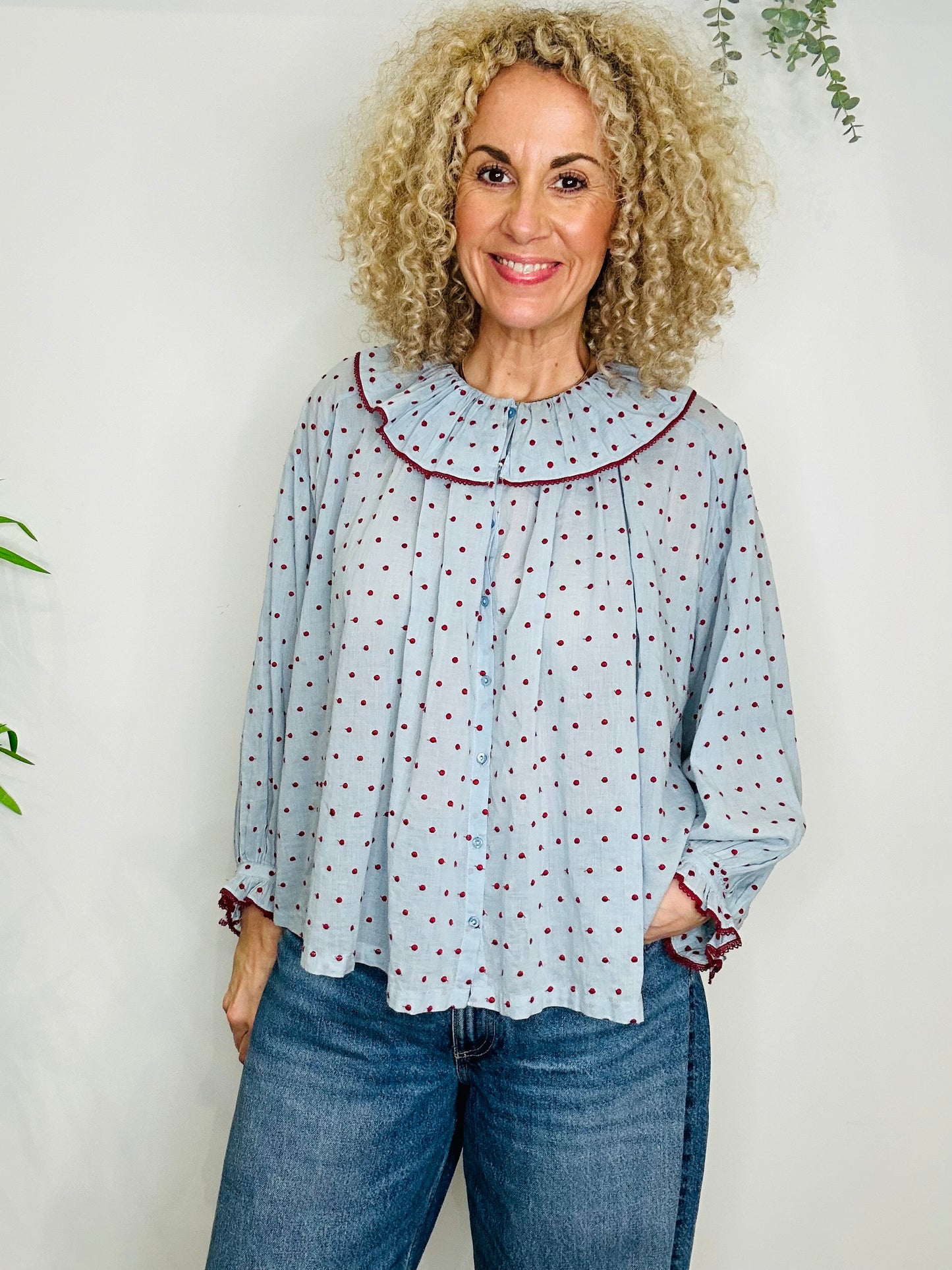 Embroidered Cotton Shirt - Size S