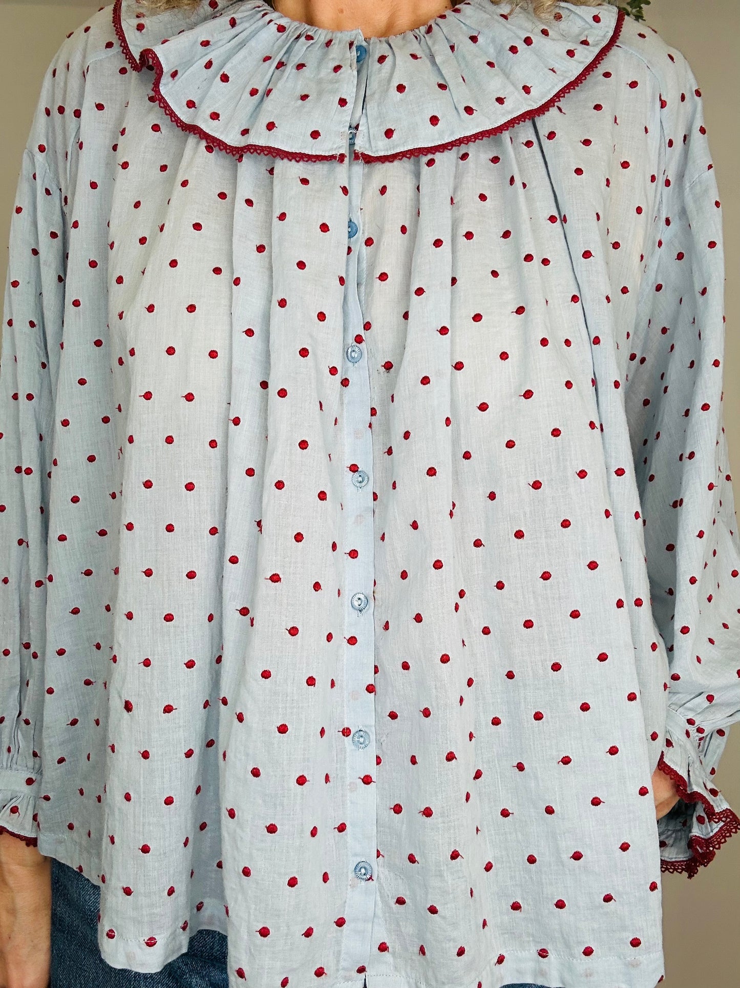 Embroidered Cotton Shirt - Size S