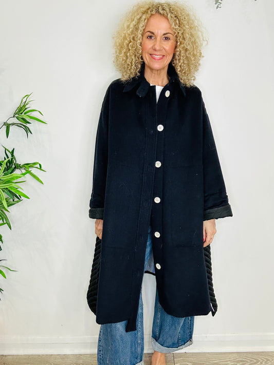 Wool & Quilted Coat - Size XXS/XS