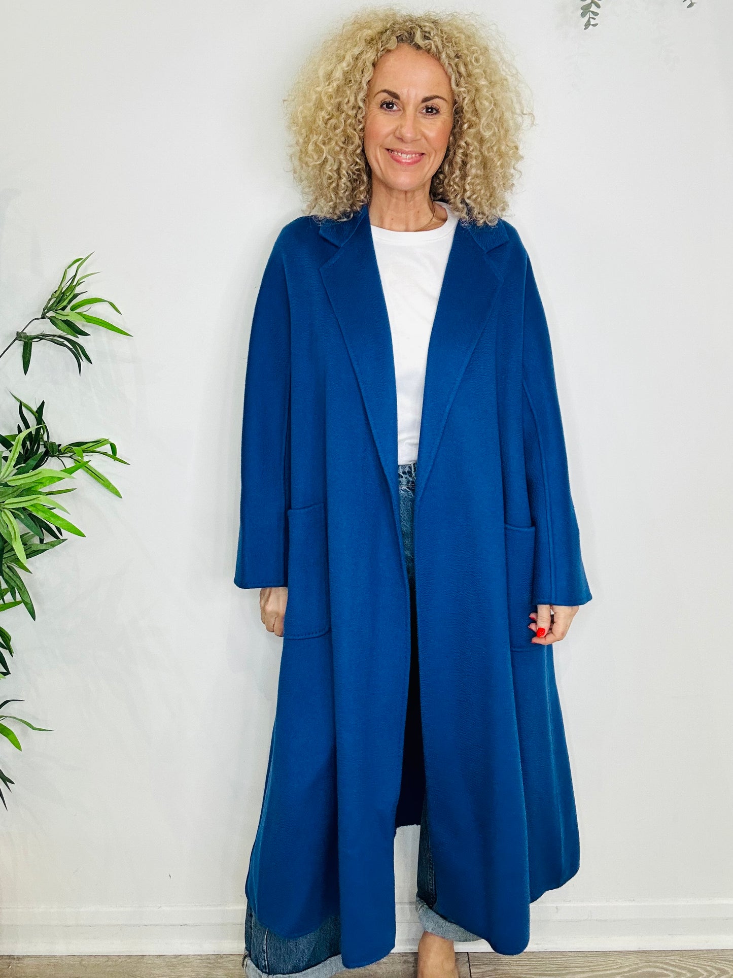 Belted Cashmere Coat - Size 12