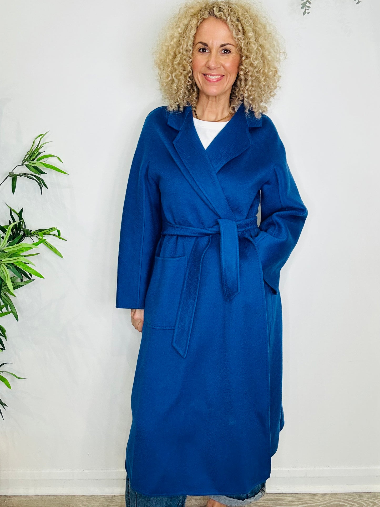 Belted Cashmere Coat - Size 12