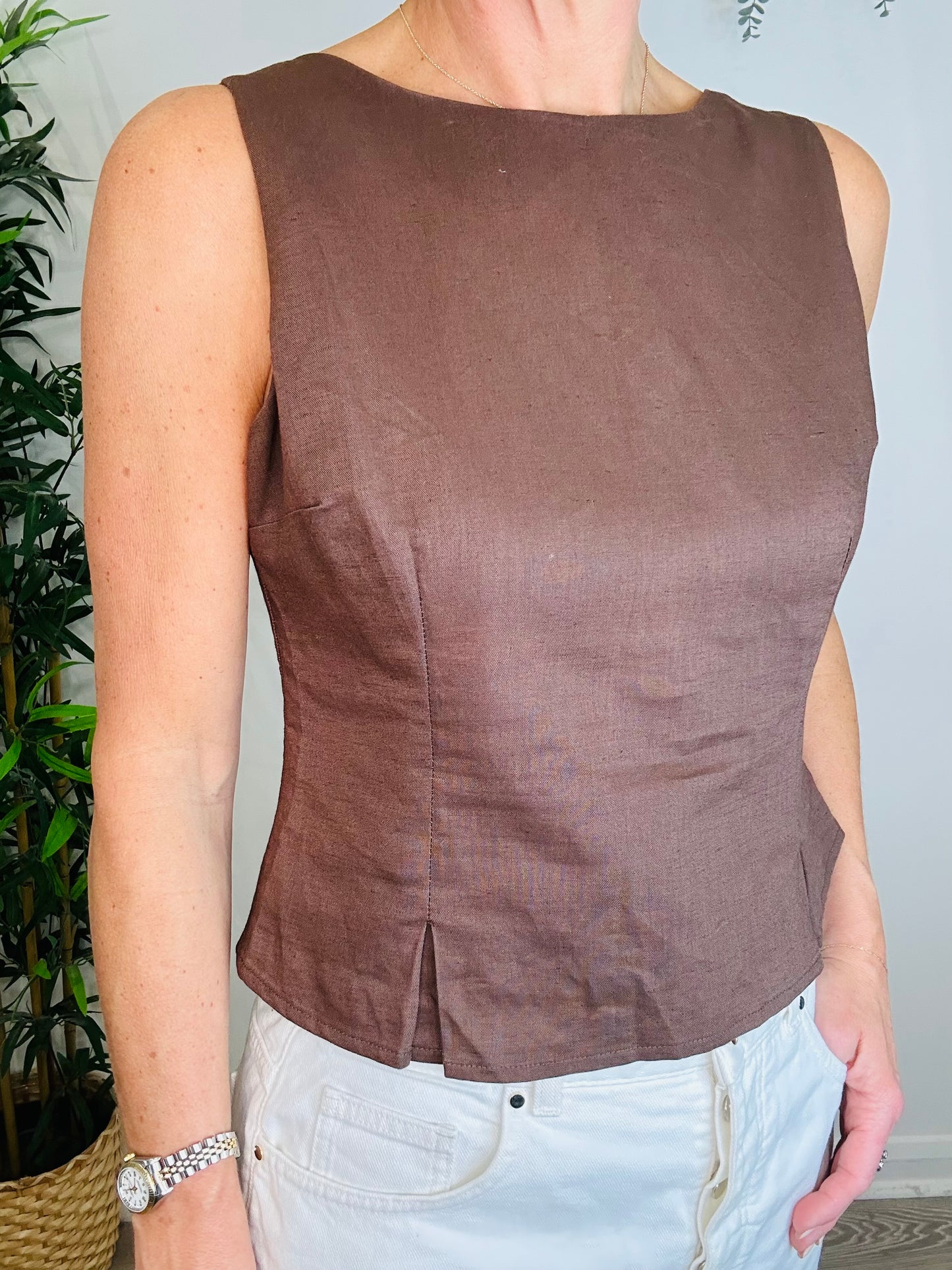 Judith Linen Top - Size 10