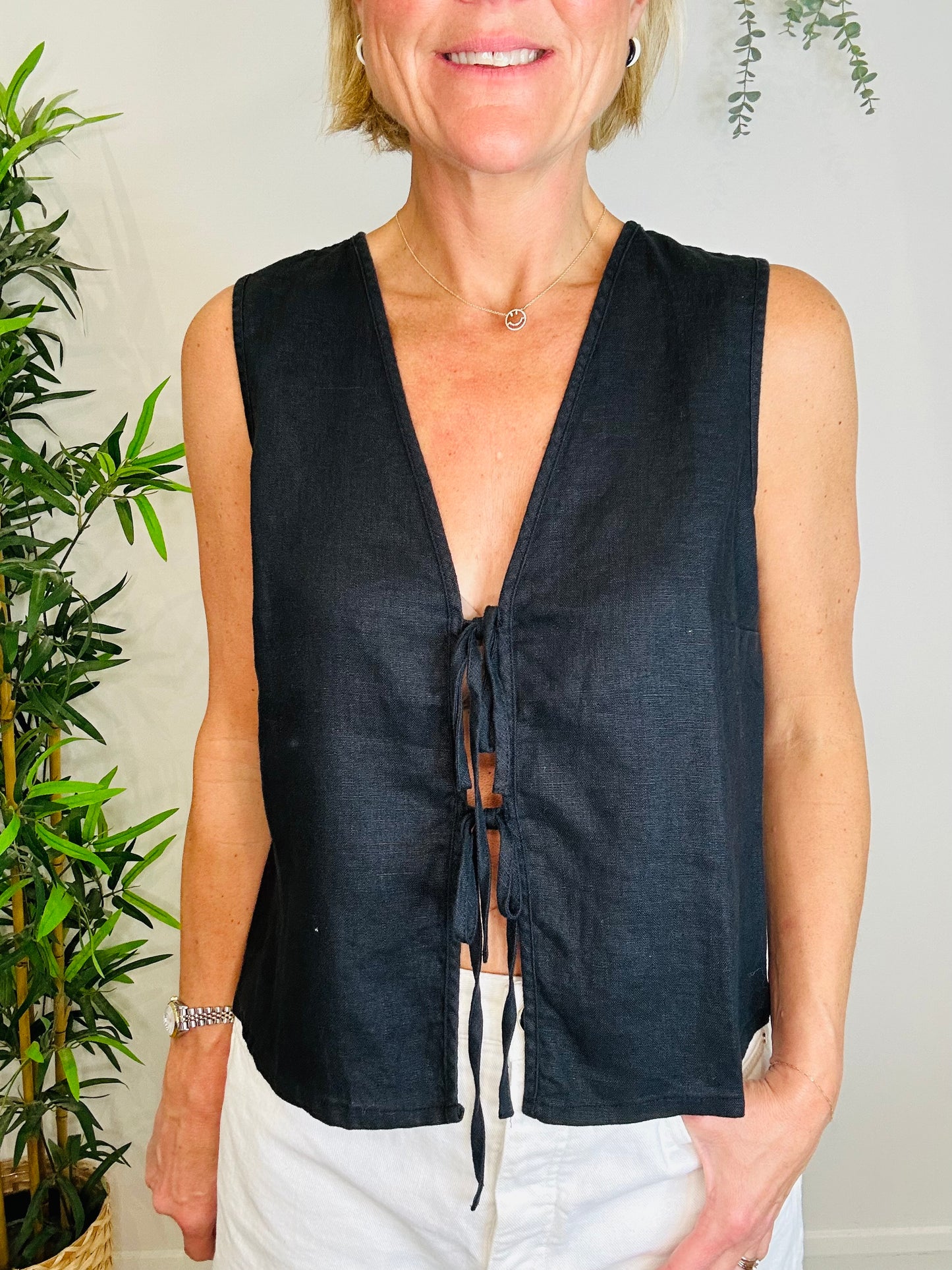Oregon Linen Top - Size M