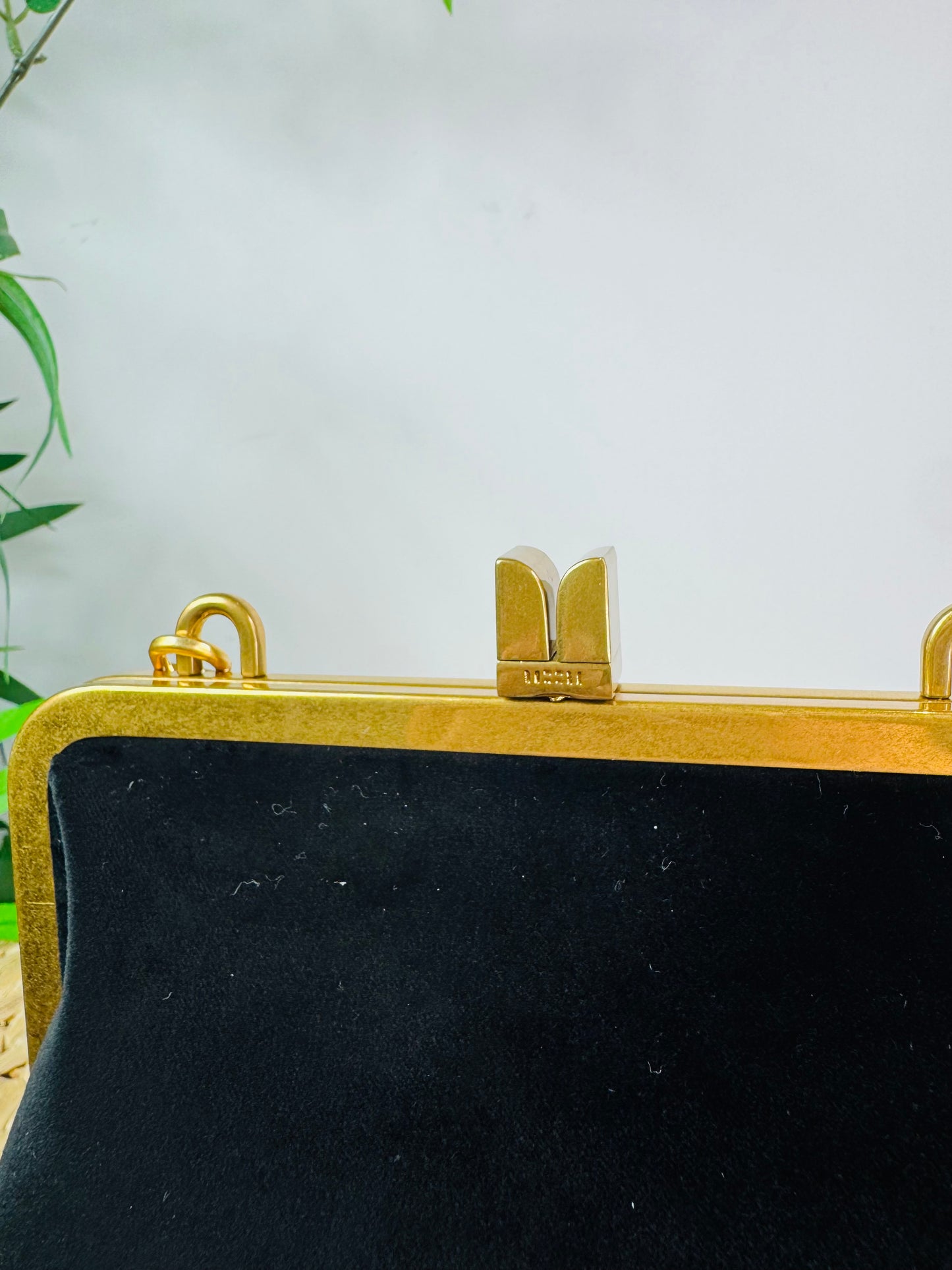 Velvet Pearl Handle Bag