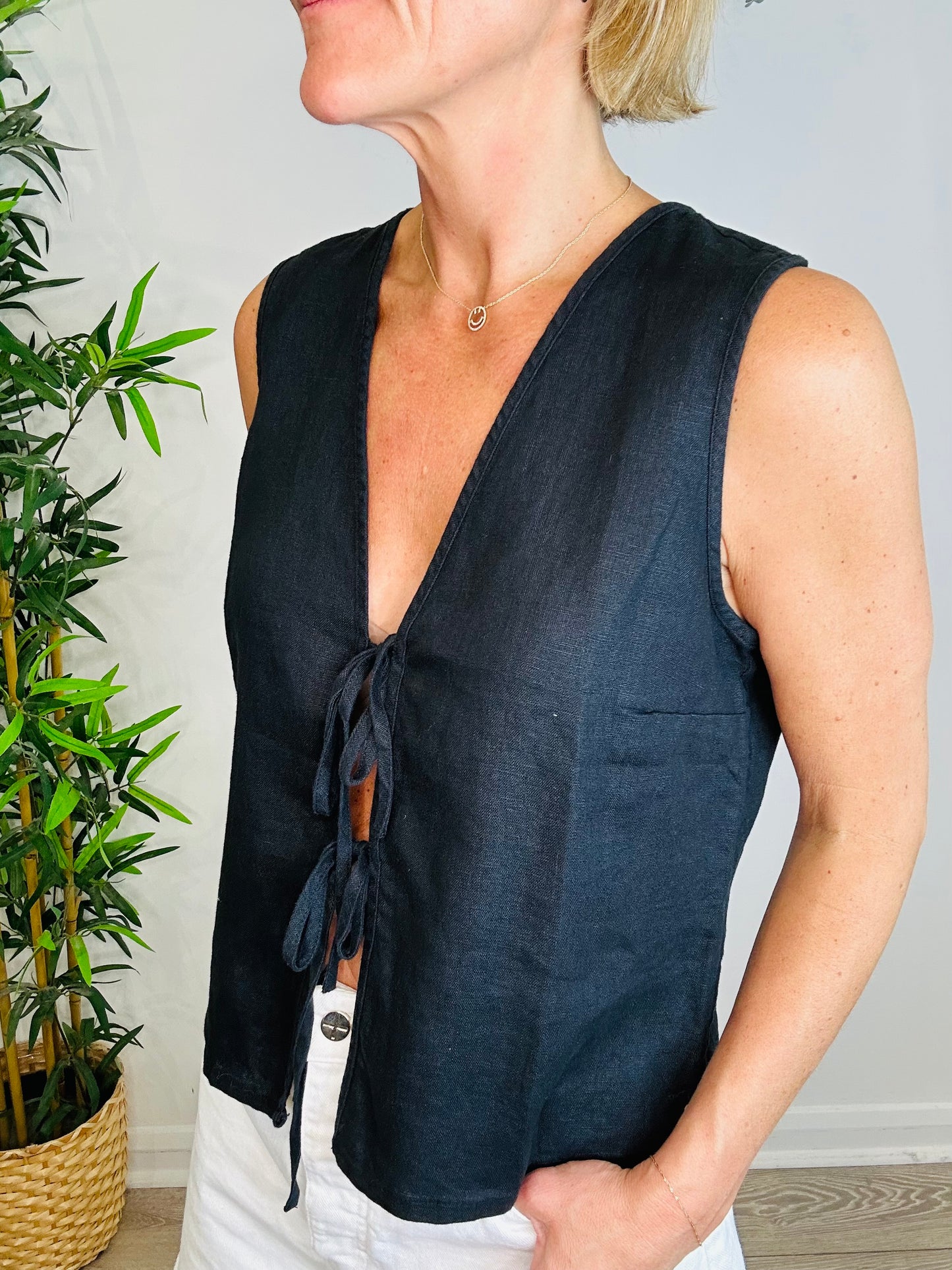 Oregon Linen Top - Size M