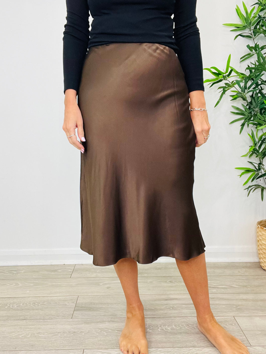 Satin Slip Skirt - Size S