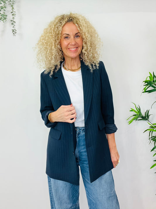 Pinstripe Blazer - Size 38