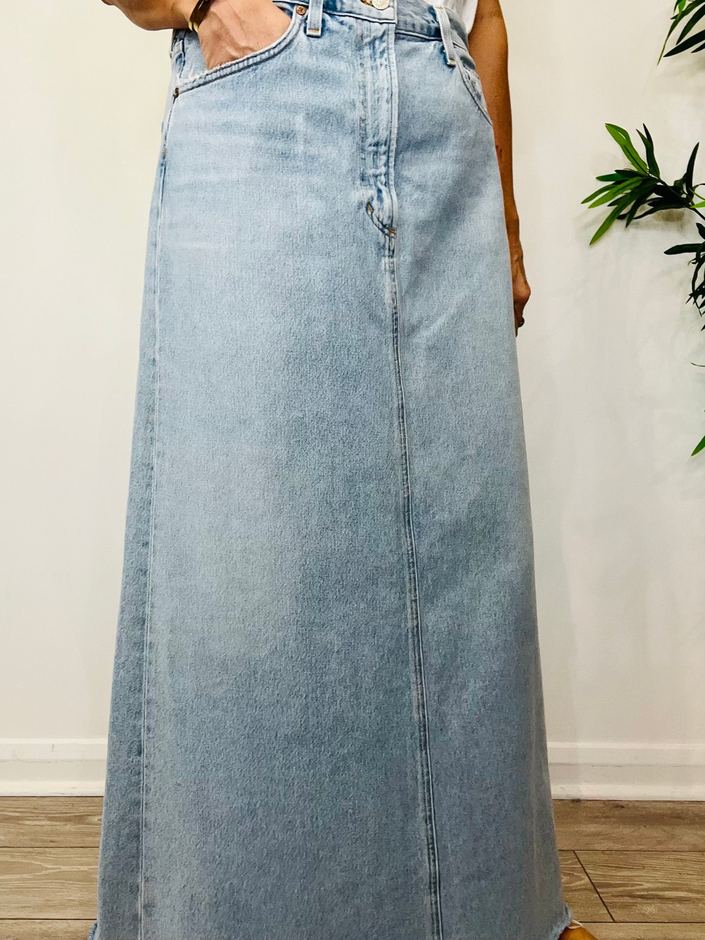Hilla Denim Maxi Skirt - Size 30