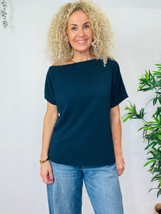 Boat Neck Top - Size S