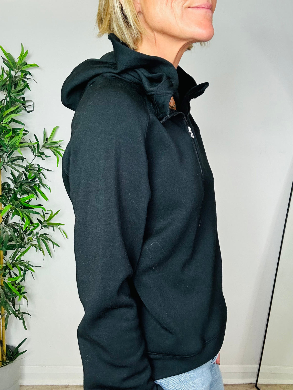 Supersoft Quarter Zip Hoodie - Size S