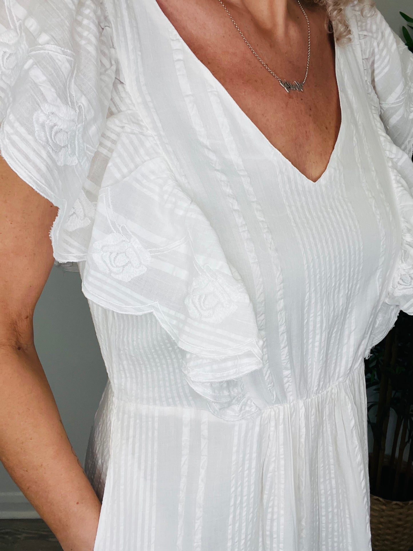Ruffle Cotton Dress - Size 10