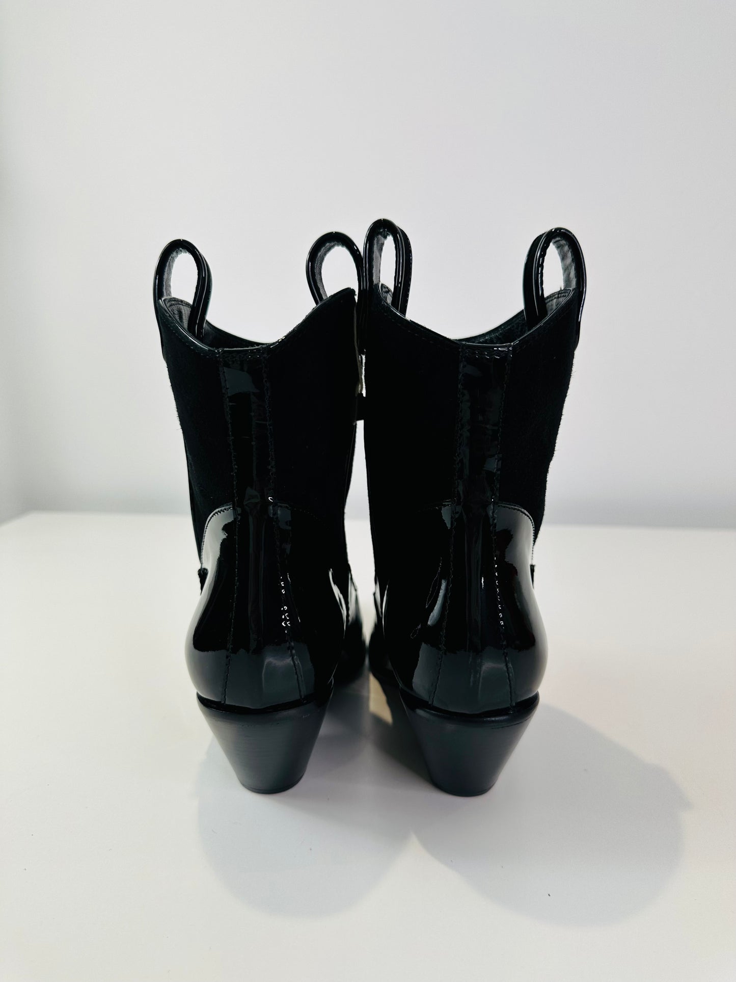 Patent Leather Boots - Size 38