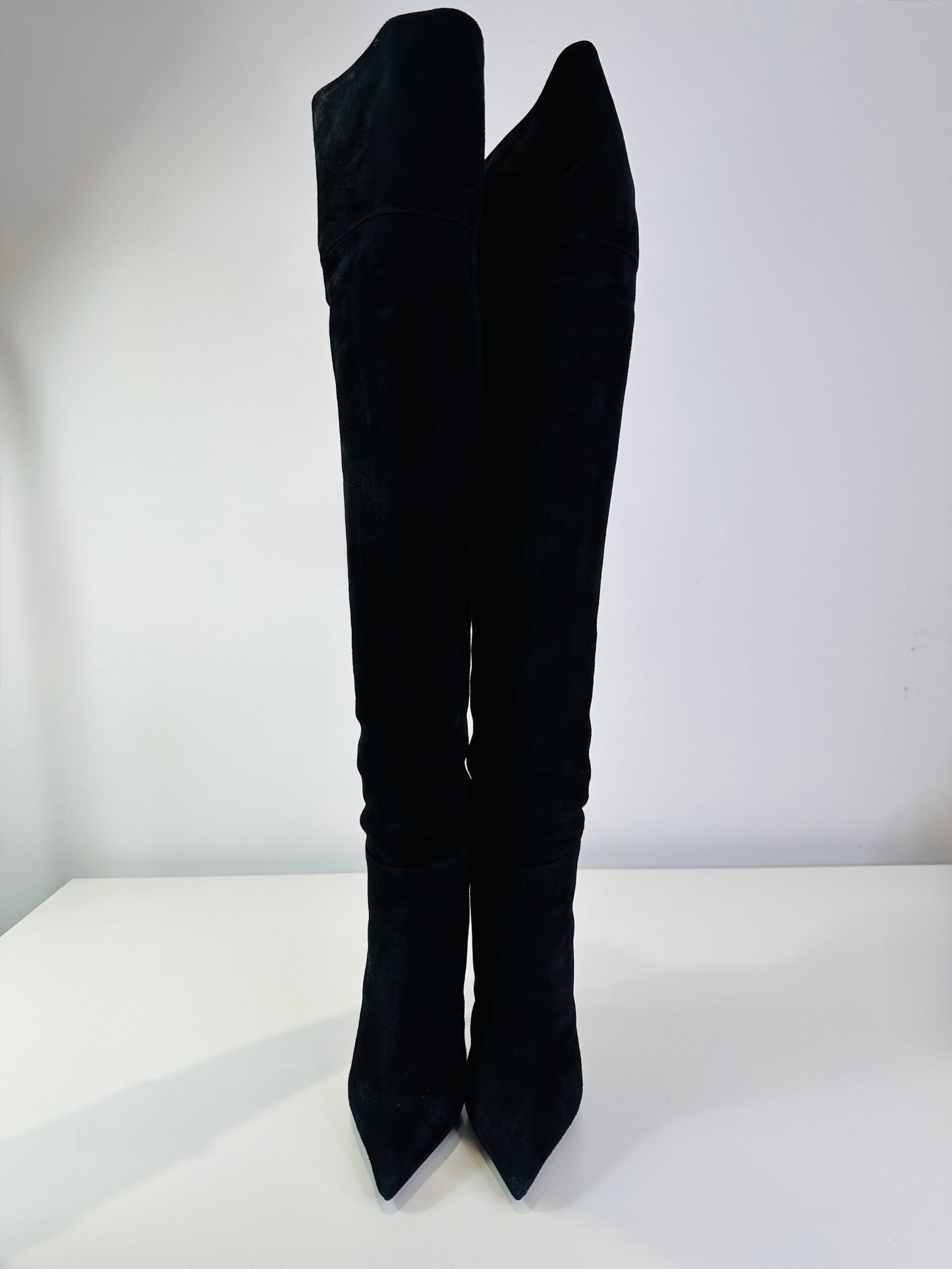 Suede Over The Knee Boots - Size 38