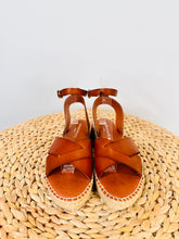 Load image into Gallery viewer, Leather Espadrille Sandals - Size 38

