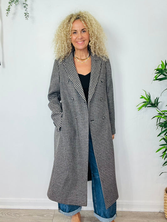 Houndstooth Check Coat - Size 2